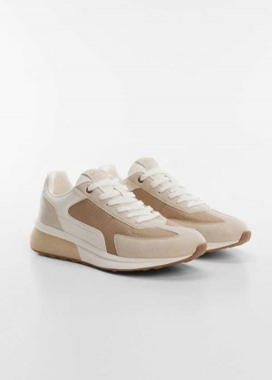 Mango Læder Mixed Sneakers | MNG-21260