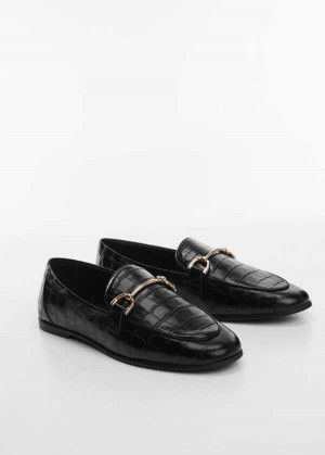 Mango Læder Moccasins With Metallic Detail | MNG-23592