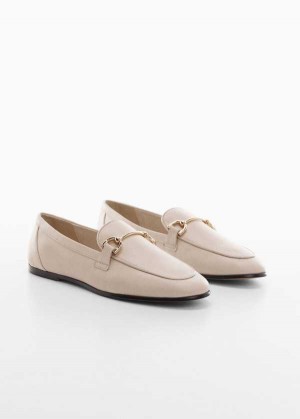 Mango Læder Moccasins With Metallic Detail | MNG-23435