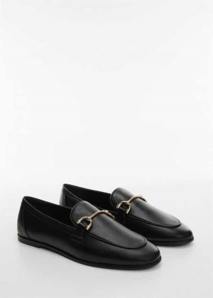 Mango Læder Moccasins With Metallic Detail | MNG-23370