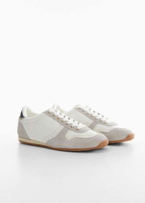 Mango Læder Panel Sneakers | MNG-23519