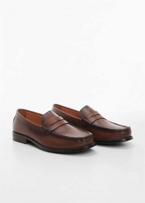 Mango Læder Penny Loafers | MNG-21269