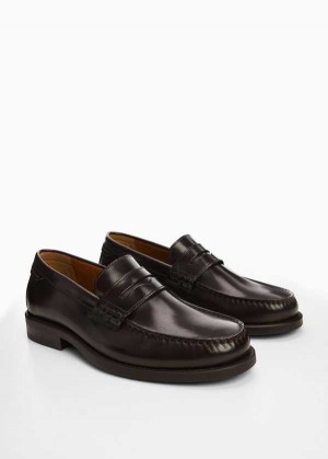 Mango Læder Penny Loafers | MNG-21324