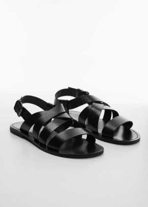 Mango Læder Sandals With Straps | MNG-21305