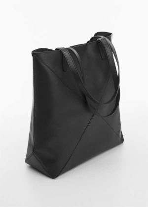 Mango Læder Shopper Bag | MNG-23359