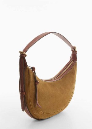 Mango Læder Shoulder Bag | MNG-23266