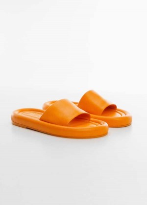 Mango Læder Tanga Sandals | MNG-23412