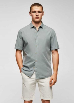 Mango Lehké Bavlněné Shirt | MNG-22039