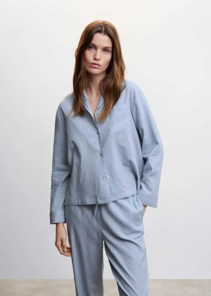 Mango Linen Pajama Shirt | MNG-23717