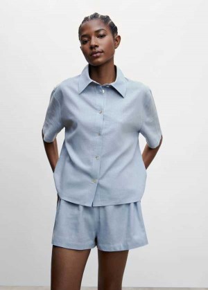 Mango Linen Pajama Shirt | MNG-23718