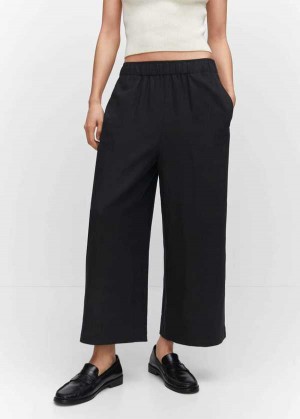 Mango Linen-blend Culotte Trousers | MNG-24462