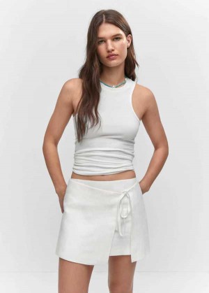 Mango Linen-blend Wrap Skirt | MNG-24132