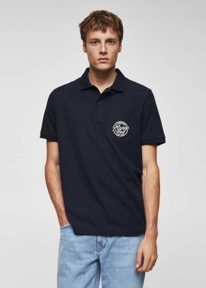 Mango Logo Bavlněné Polo Shirt | MNG-21739