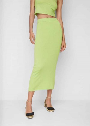 Mango Long Pletené Skirt | MNG-24146