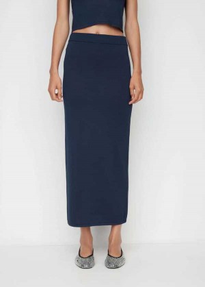 Mango Long Pletené Skirt | MNG-24147