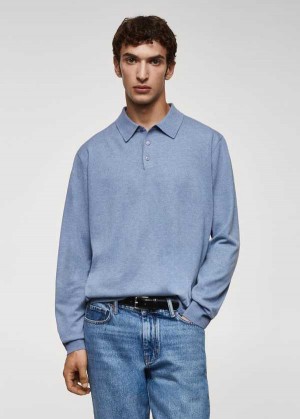 Mango Long-sleeved Bavlněné Jersey Polo Shirt | MNG-21480