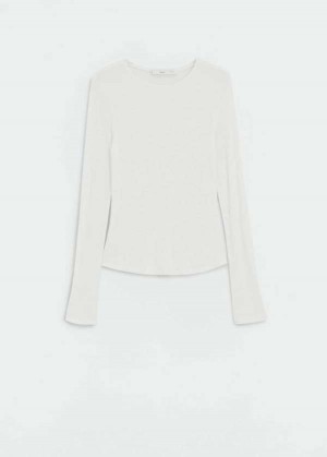 Mango Long-sleeved Fitted T-shirt | MNG-24983