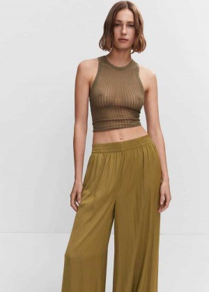 Mango Low-rise Palazzo Pants | MNG-24510