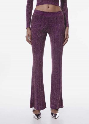 Mango Lurex-knit Flared Pants | MNG-24319