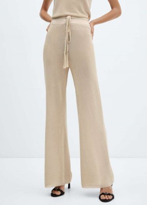 Mango Lurex-knit Flared Pants | MNG-24335