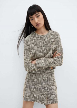 Mango Marbled Tweed Sweatshirt | MNG-24640