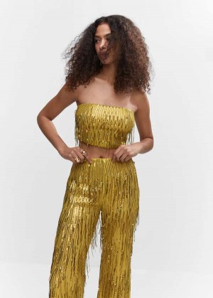 Mango Metallic Fringed Top | MNG-24831