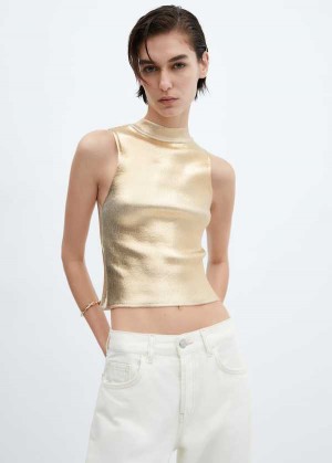 Mango Metallic Knit Top | MNG-24678