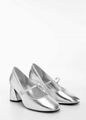 Mango Metallic Læder Shoes | MNG-23499