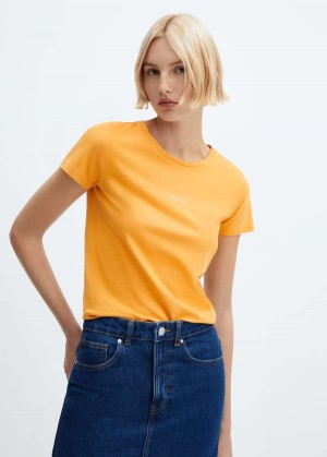 Mango Metallic Logo T-shirt | MNG-25154