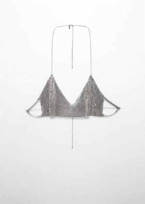 Mango Metallic Mesh Bra | MNG-24908