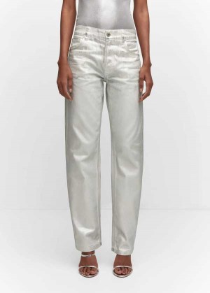 Mango Metallic Rovný-leg Jeans | MNG-23824