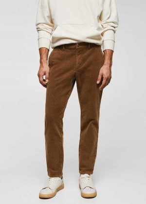 Mango Micro-corduroy Slim-fit Pants | MNG-22380