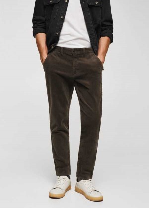 Mango Micro-corduroy Slim-fit Pants | MNG-22378