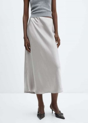 Mango Midi Satin Skirt | MNG-24001