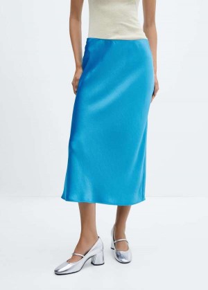 Mango Midi Satin Skirt | MNG-24130