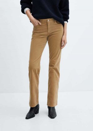 Mango Mid-rise Corduroy Flared Pants | MNG-23961