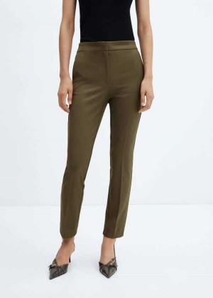 Mango Mid-rise Hubená Pants | MNG-24278