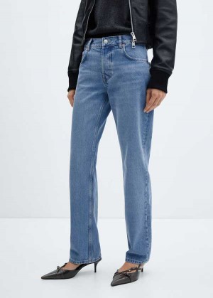 Mango Mid-rise Rovný Jeans | MNG-23859