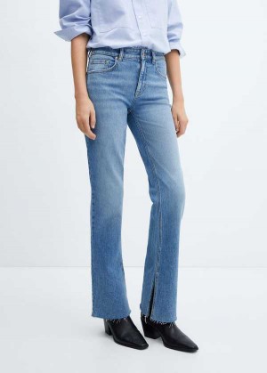 Mango Mid-waist Flared Jeans With Slits | MNG-23924