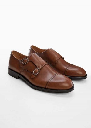 Mango Monk Shoes With Læder Přezkou | MNG-21267