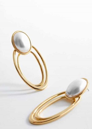 Mango Mother-of-pearl Oval Earrings | MNG-22759