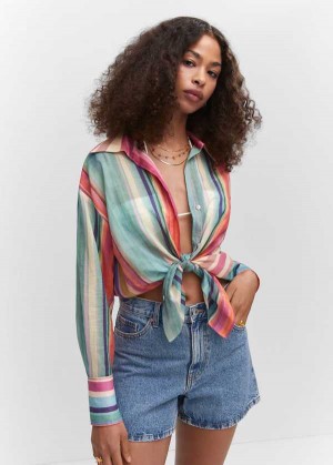 Mango Multi-color Pruhovaný Shirt | MNG-25331