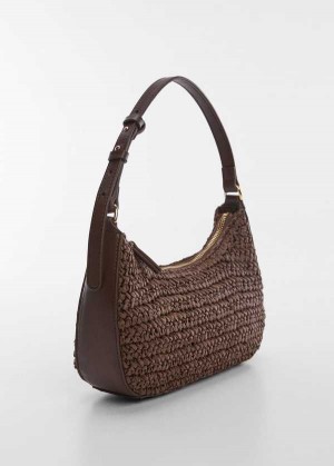 Mango Natural Fiber Shoulder Bag | MNG-23193