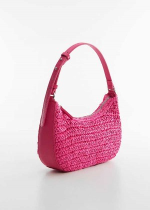 Mango Natural Fiber Shoulder Bag | MNG-23232