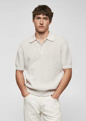 Mango Openwork Knit Bavlněné Polo | MNG-21479