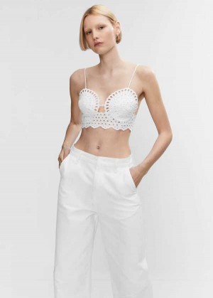 Mango Openwork Pletené Crop Top | MNG-24784