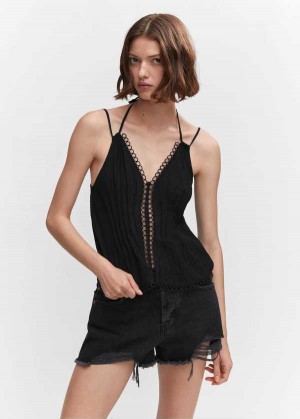 Mango Openwork Top With Double Straps | MNG-24856