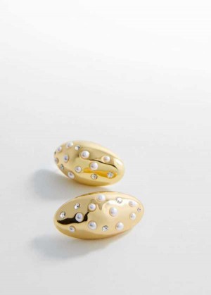 Mango Oval Pearl-detail Earrings | MNG-22773