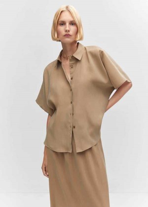 Mango Oversize Modal Shirt | MNG-25271