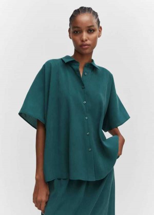 Mango Oversize Modal Shirt | MNG-25306